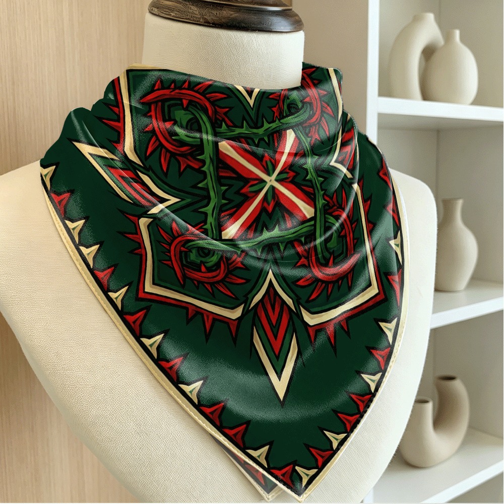 Women Bags Green - وشاح نسائي فاخر مربع الشكل بنمط