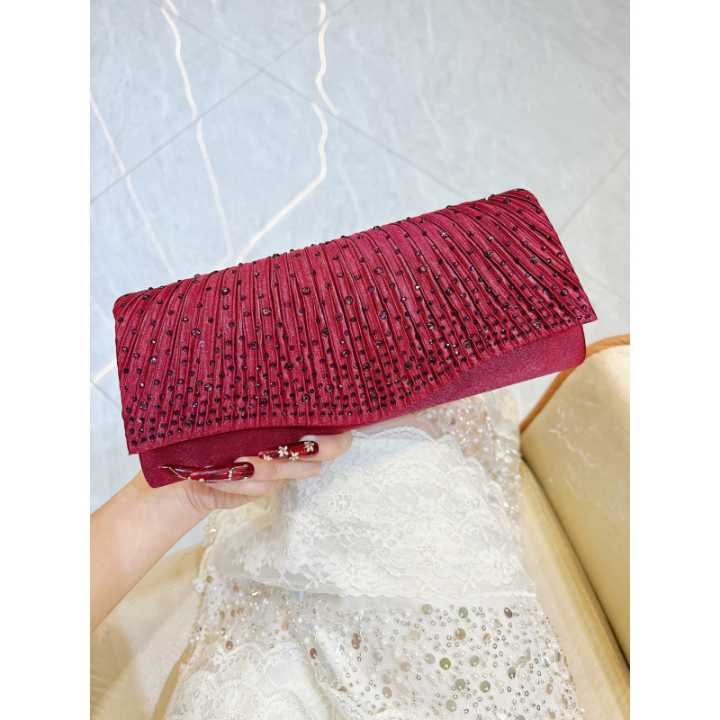 Women'S Evening Bags - حقيبة سهرة فاخرة جديدة مزينة بالألماس