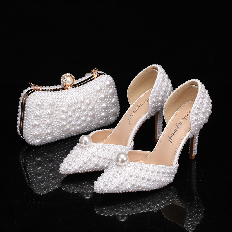 Women Bags For Wedding - مجموعة حقيبة وأحذية للنساء أحذية زفاف