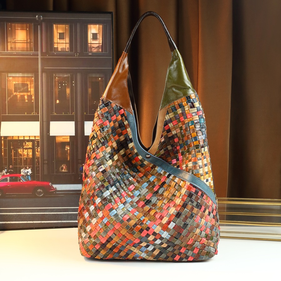 Women Bags Branded Sale - حقيبة كتف جلدية يدوية الصنع بتصميم