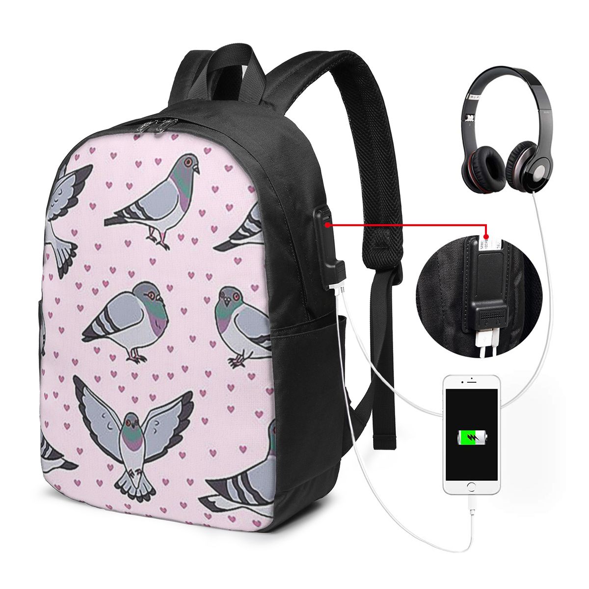 Women Bags Pack - حقيبة ظهر لطيفة على شكل حمام