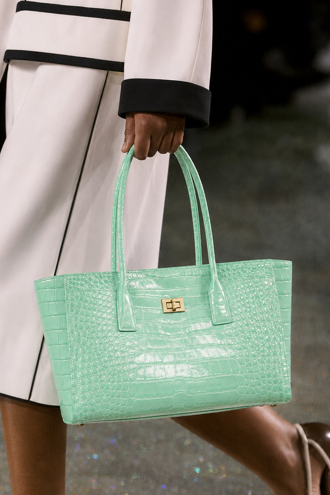 Women'S Bags For Work - حقيبة يد SHELKSBAG لامعة بنقشة جلد