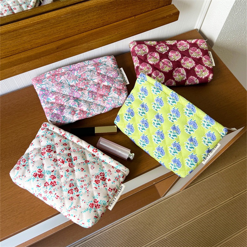 Women Vanity Bags - 2025 خمر الأزهار الغرور حالة الحلو