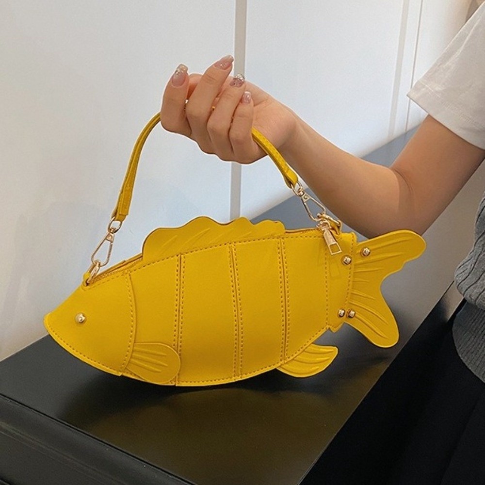 Hobo Bag Slouchy - حقيبة كتف إبداعية على شكل سمكة