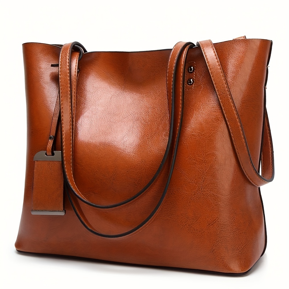 Women'S Bags For Work - حقيبة يد جلدية كلاسيكية كلاسيكية للنساء