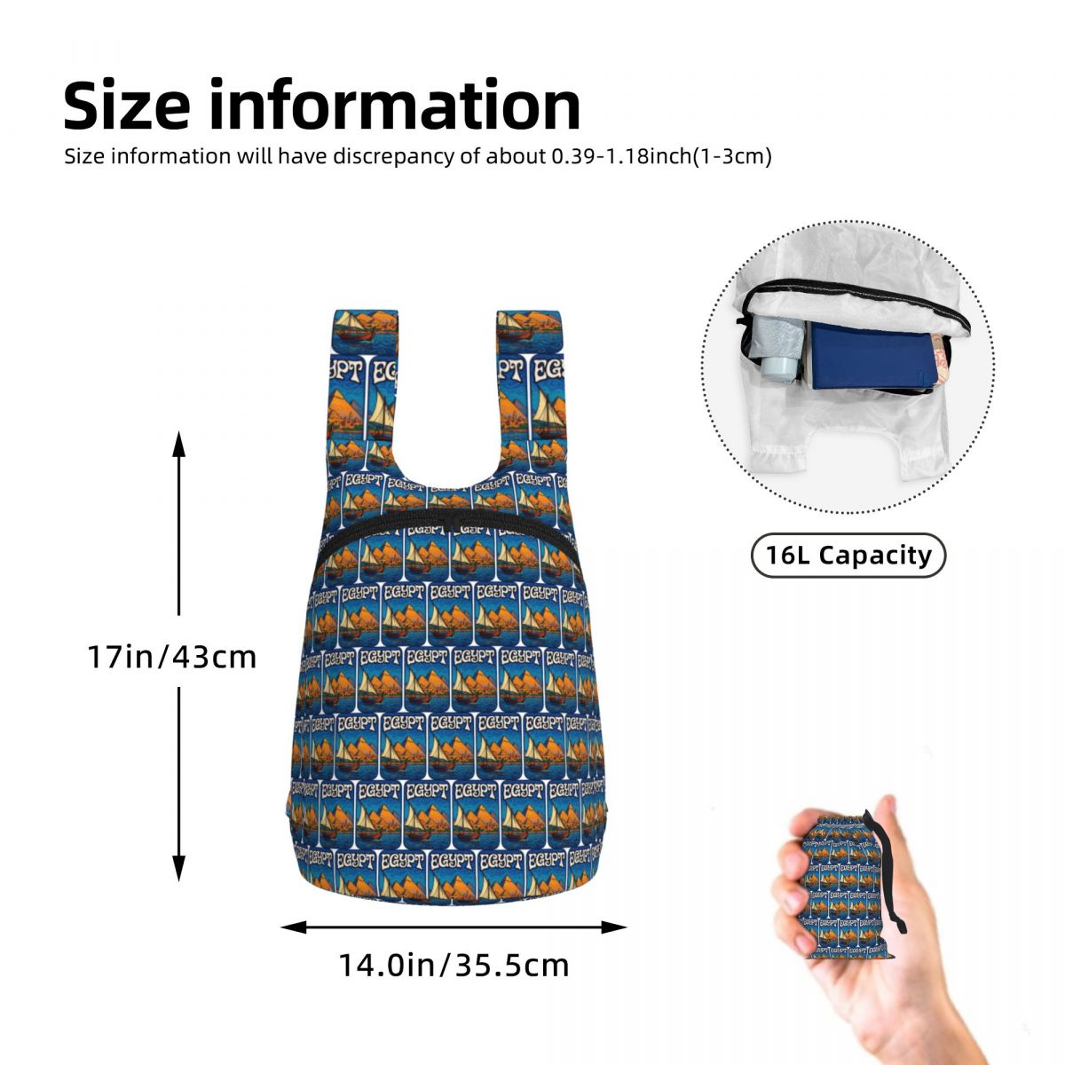 حقيبة ظهر مصرية بتصميم الأهرام - مراجعة Women Bags Egypt وسعره