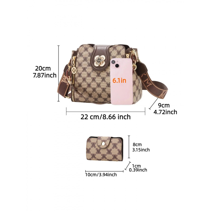 حقيبة كتف مطبوعة بتصميم عتيق،  - مراجعة Women'S Bags For Work وسعره