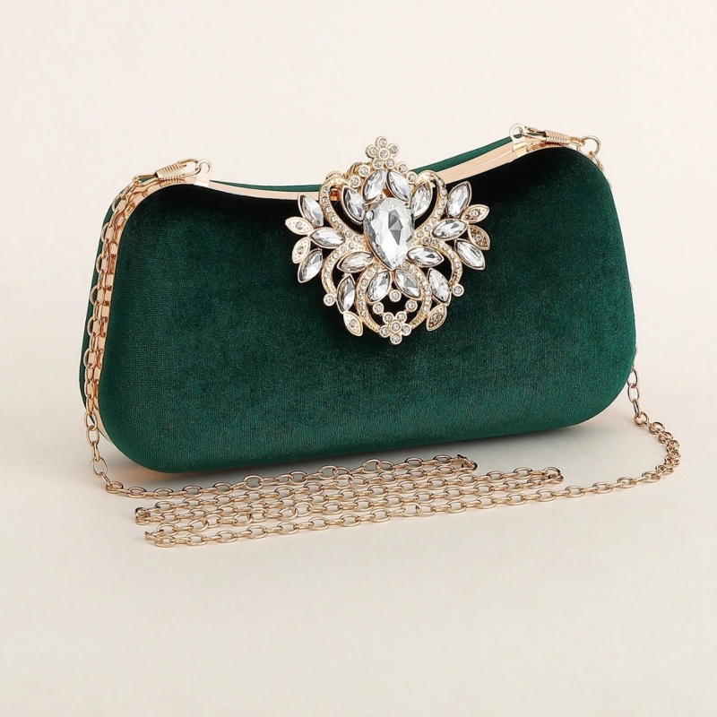 حقيبة يد مخملية خضراء داكنة فا - مراجعة Women'S Evening Bags وسعره