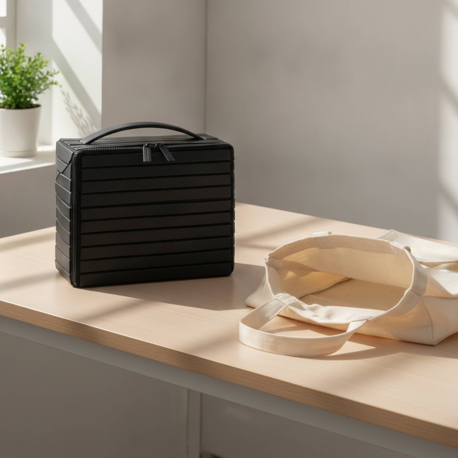 حقيبة مستحضرات تجميل صلبة ومنظ - مراجعة Box Bag Rigid وسعره