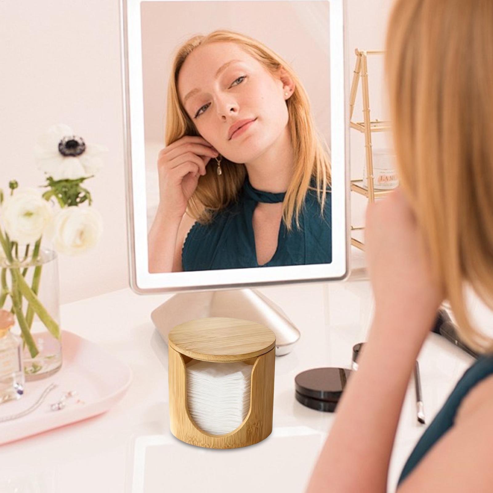 حامل قطنية منظف الوجه ووسادات  - مراجعة Women Vanity Bags وسعره