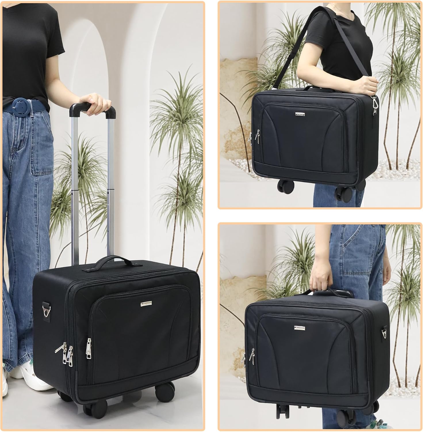حقيبة مكياج كبيرة الحجم بعجلات - مراجعة Women'S Bag وسعره