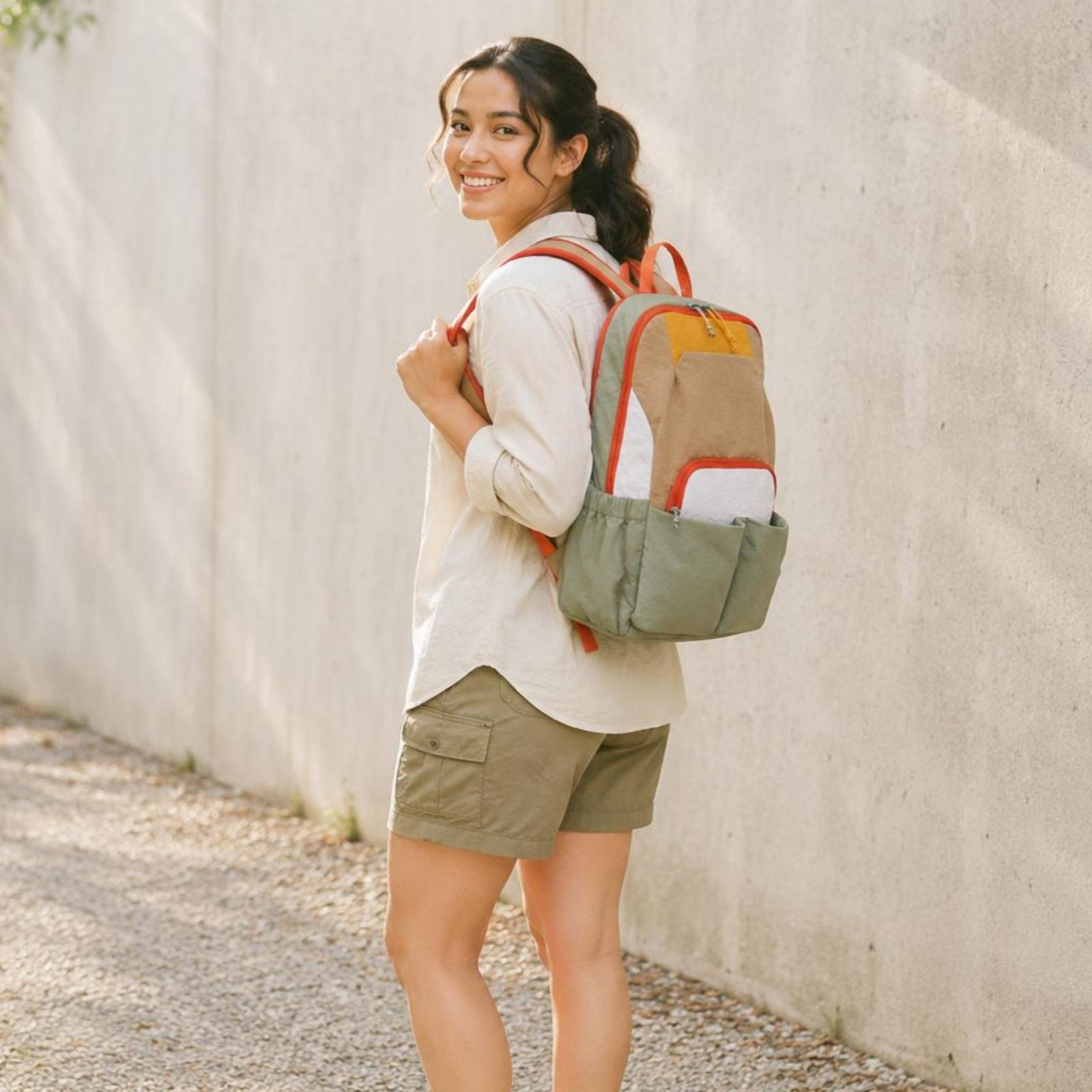 حقيبة ظهر كلاسيكية مستطيلة الش - مراجعة Women Bags Pack وسعره