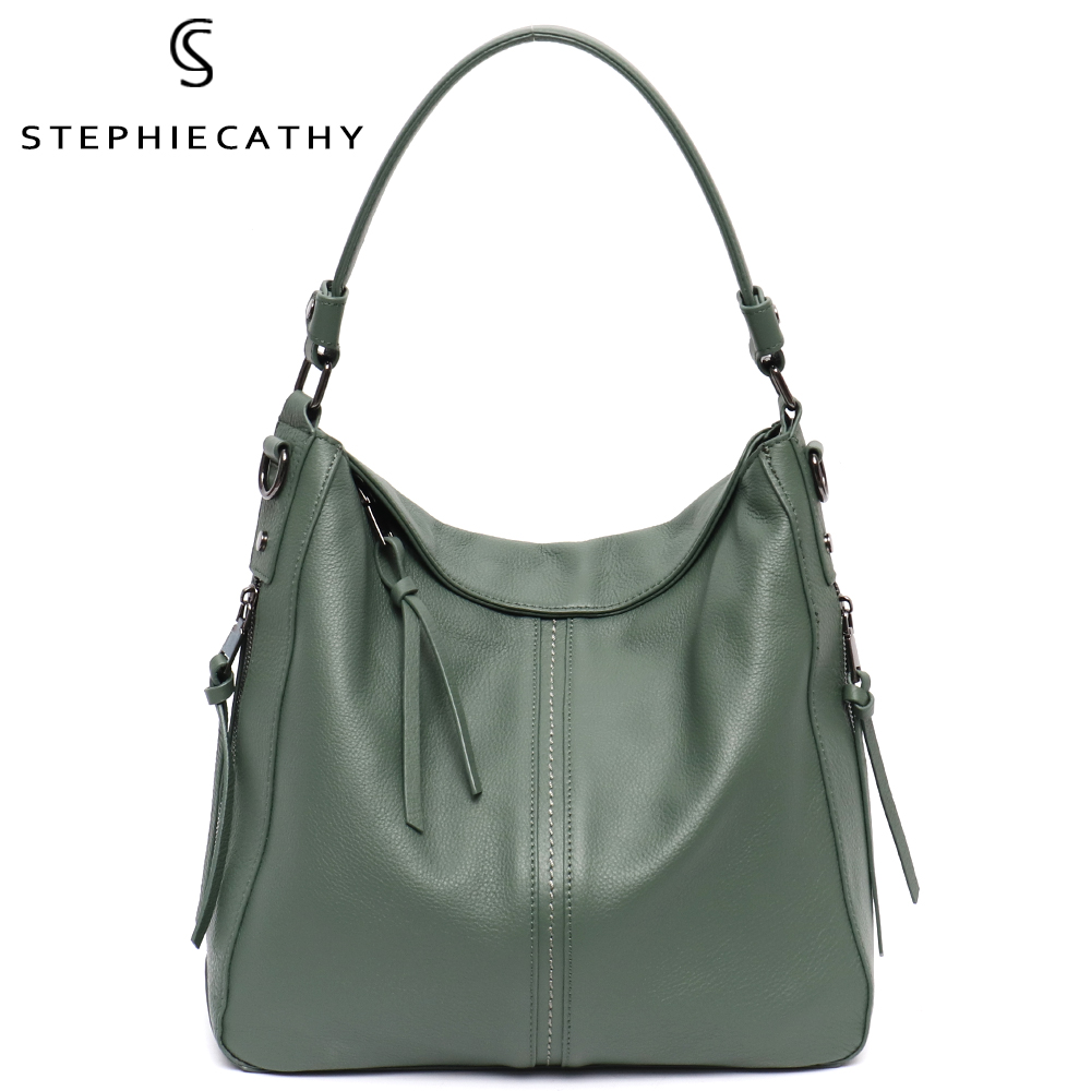 SC جلد البقر الحقيقي مترهل الش - مراجعة Hobo Bag Slouchy وسعره