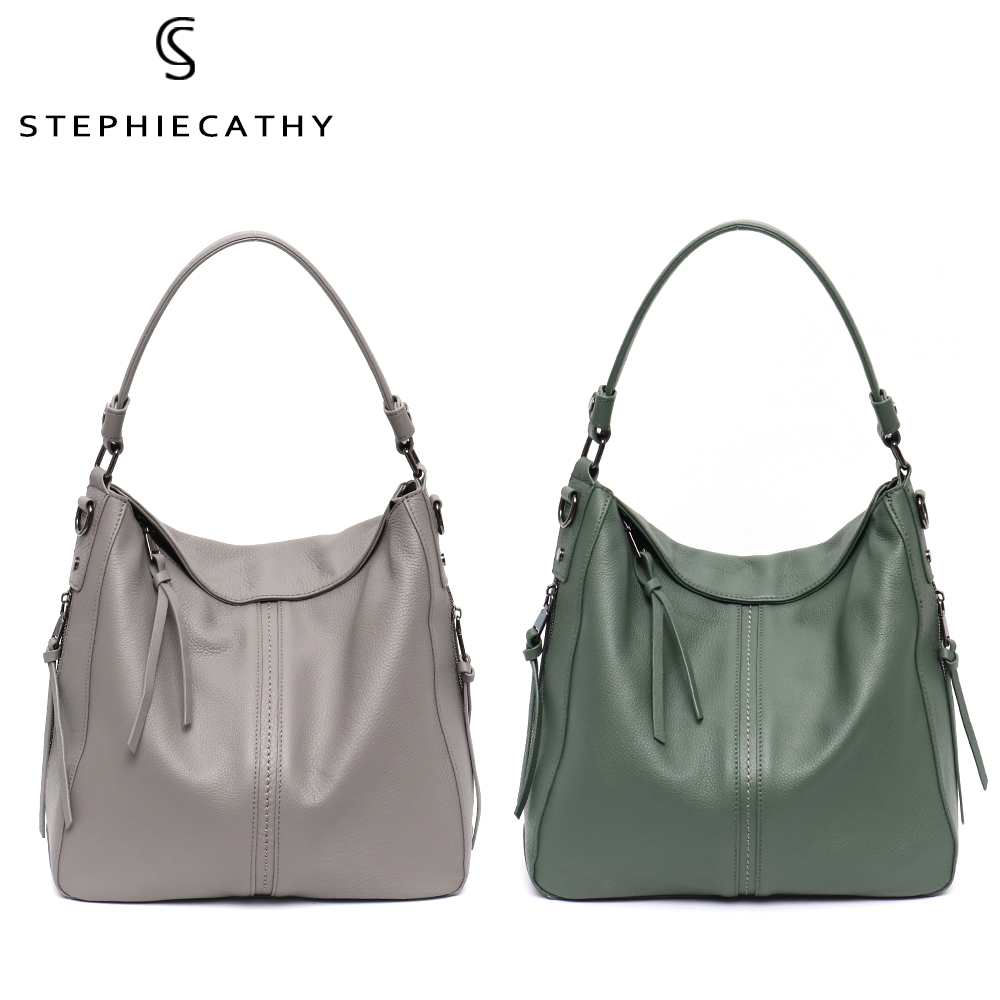SC جلد البقر الحقيقي مترهل الش - مراجعة Hobo Bag Slouchy وسعره