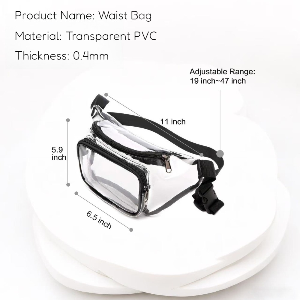 حقيبة خصر شفافة من البولي فيني - مراجعة Women Bags Pack وسعره