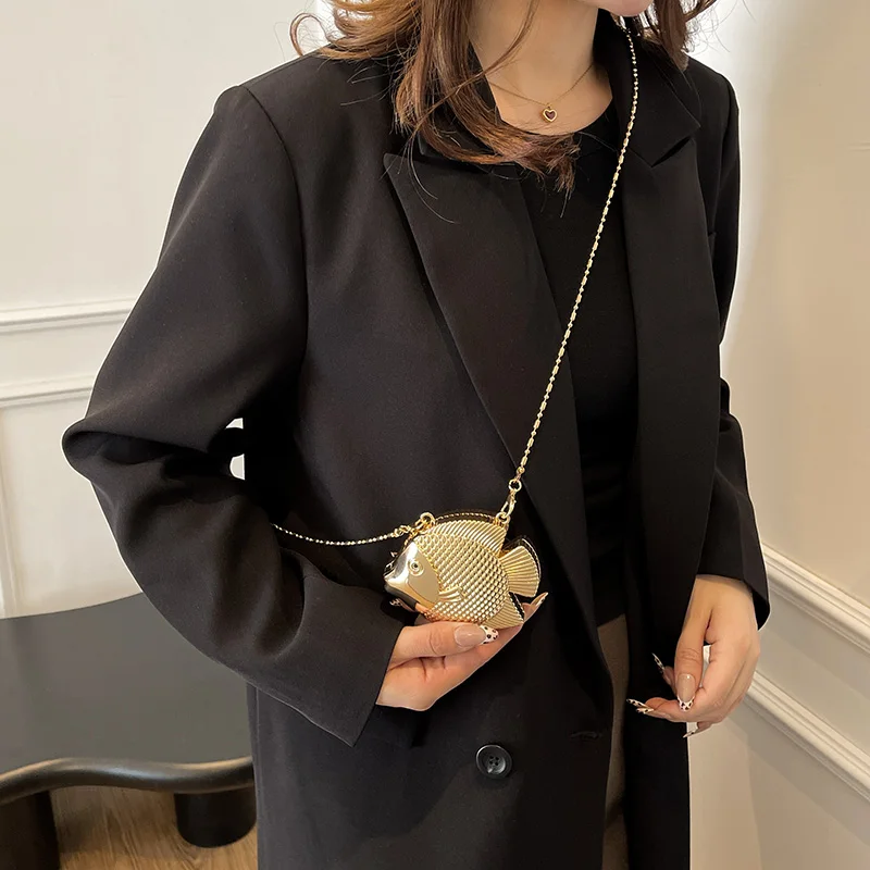 لطيف الأسماك الصغيرة شكل معدن  - مراجعة Women'S Evening Bags وسعره