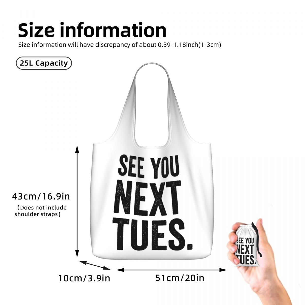 حقيبة تسوق قماشية كبيرة السعة  - مراجعة Women Bags Next وسعره